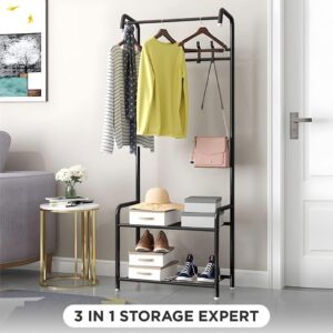 علاقة ملابس ومنظم أحذية 2في1