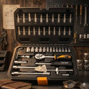 Jeux De 46Pcs Douilles Et Cliquet 1/4″ TOLSEN