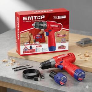 Visseuse sans fil a batterie 12v 20nm 1 batterie EMTOP